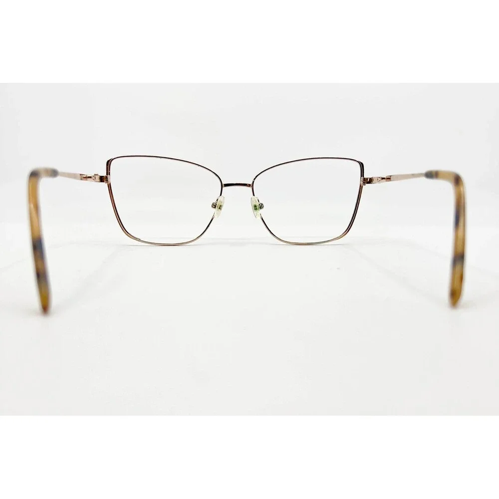 RD Kate Eyeglasses Women Pink Gold Cat Eye Frames 55-16-140